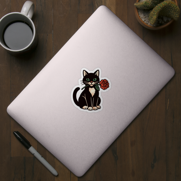 Romantic Tuxedo Cat by CreativeSage